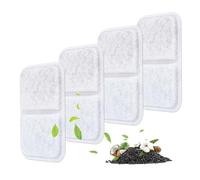 MyfatBOSS Cat Litter Box Filter Replacement for Catit Jumbo Hooded Cat Litter Pan, Compatible with Airsift Litter Box Filters, Odor Absorbing Pet Air Filter Purifier, 4 Pack, White