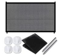 MyfatBOSS Magic Gate for Dogs, Portable Folding Safety Stair Gate Safe Guard Isolation Net with More Strengthen Hooks & Poles, Easy Install Anywhere for Pet Dogs Cats, 110x75cm