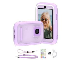 myFirst Camera 50 - New AI Editor Kids' Digital Camera 20MP Photos 1080P Video, Front & Selfie Lens Christmas Birthday Gifts for Boys & Girls Ages 4-15 Portable Travel Camera (Purple)