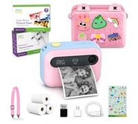 myFirst Insta 20 Kids Instant Print Camera Bundle with EVA Carrying Case, 9 Rolls Thermal Paper, 16MP, 9S Fast Printing, No Ink, Selfie Lens, 1080P Video, Birthday Gift for Kids Age 4-12