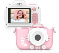 myFirst Kids Camera 3 Full HD 16MP Front HD Digital Camera and Selfie & Macro Lens Memory Card Storage up to 32GB, Kids Digital Video Camera Includes Shockproof Case,Pink