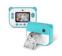 Kids Instant Print Camera myFirst Camera Insta 2 with 12MP Photos 1080P Video Selfie Lens Christmas Birthday Gifts for Boys Ages 3-12, microSD Card, Neck Lanyard Portable Travel Camera (Blue)