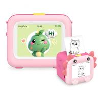 myFirst Smart AI Voice Sticker Printer for Kids,6 Art Modes,HD Display | Mini Thermal Printer,Voice to Image Magic,Exchangable cover,School Projects,for Boys Girls Ages 3+,Blossom Pink