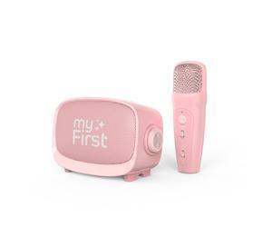 myFirst Voice 2 Karaoke for Kids - Portable Wireless Kids Karaoke Machine speaker with Bluetooth, Echo Amplifier & Fun Voice Effects, Perfect Microphone for Kids (Pink)