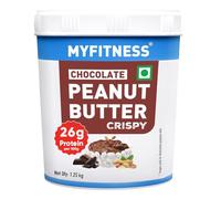 MYFITNESS Chocolate Peanut Butter Crispy I LOVE PB Non-GMO, Gluten-Free, No Preservative All Natural Ingredient High Protein Peanut Butter Made with American Recipe (1200 Gm)