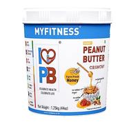 MYFITNESS Peanut Butter Honey Chruchy Non-GMO Gluten-Free No Preservative All Natural Ingredient High Protein Made with American Recipe (1250 Gm)