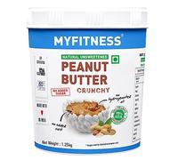 MYFITNESS Peanut Butter Natural Crunchy Non-GMO Gluten-Free No Preservative All Natural Ingredient High Protein Made with American Recipe (1250 Gm)
