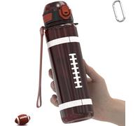 MYFOREST 34oz/1L Sport Water Bottle, Light Tritan, Quick-Open Gulp Lid/Straw 2-in-1, Leak-Proof, Dishwasher-Safe, BPA-Free, Drop-Resist & Scratch-Resist for Travel/Gym/Fan Gift (American Football)