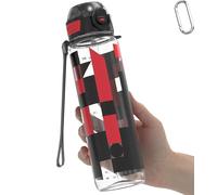 MYFOREST 34oz/1L Sport Water Bottle, Light Tritan, Quick-Open Gulp Lid/Straw 2-in-1, Leak-Proof, Dishwasher-Safe, BPA-Free, Drop-Resist & Scratch-Resist for Travel/Gym/Office (Bauhaus 1)