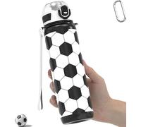 MYFOREST Football Water Bottle, Lightweight, Quick-Open Gulp Lid/Straw