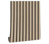 myforHD Self-Adhesive Wood Grating Wallpaper Wood Stripe Grain Natural Wooden Slats Wallpaper Peel and Stick Contact Paper PVC Vinyl Film Removable Waterproof