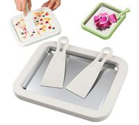 Myfroroll Ice Cream, Froroll Ice Cream,Instant Ice Cream Roll Maker,with Stainless Cold Plate 2 Spatulas,DIY self made Sorbet, and Frozen Yogurt.(White)