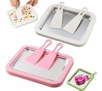 Myfroroll Ice Cream, Froroll Ice Cream,Instant Ice Cream Roll Maker,with Stainless Cold Plate 2 Spatulas,DIY self made Sorbet, and Frozen Yogurt.(2PC-A)