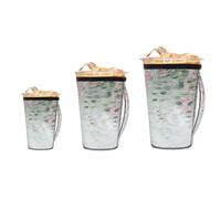 Myfsucce 3 Pack Reusable Iced Coffee Cup Sleeve with Handle for 16-32oz, Pink Hanging Leaves Vine Neoprene Insulated Coffee Cup Sleeve for Iced and Hot Beverage