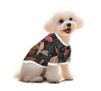 Myfsucce Dog Clothes For Small Dogs Colorful Leaves Dark Dog Shirts For Boy Girl Puppy Pets Cats Summer Fit 11-16 Lb