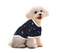 Myfsucce Dog Clothes For Small Dogs Constellation Star Moon Dog Shirts For Boy Girl Puppy Pets Cats Summer Fit 11-16 Lb