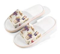 Myfsucce Open Toe Slippers Women, Non-Slip Comfortable Breathable Summer Linen Slider, Retro Wine Grape House Slippers for Women Men Indoor Outdoor, M