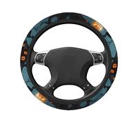 Myfsucce Steering Wheel Covers Polyester Anti-Slip Protector Car Accessories Universal 15 Inch/38cm, Halloween Castle Pumpkin Tree