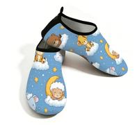 Myfsucce Water Shoes Lightweight Barefoot Quick Dry Breathable Swim Socks, Baby Animal Cloud Moon Aqua Shoes for Women Men Beach Surfing Pool Yoga