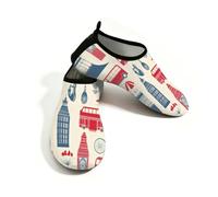 Myfsucce Water Shoes Lightweight Barefoot Quick Dry Breathable Swim Socks, London Icon Pattern Aqua Shoes for Women Men Beach Surfing Pool Yoga
