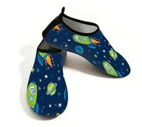 Myfsucce Water Shoes Lightweight Barefoot Quick Dry Breathable Swim Socks, Rocket Space Pattern Aqua Shoes for Women Men Beach Surfing Pool Yoga