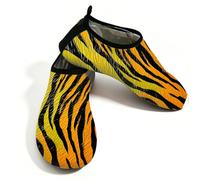 Myfsucce Water Shoes Lightweight Barefoot Quick Dry Breathable Swim Socks, Tiger Skin Print Aqua Shoes for Women Men Beach Surfing Pool Yoga