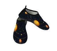 Myfsucce Water Shoes Lightweight Barefoot Quick Dry Breathable Swim Socks, Universe Galaxy Solar System Aqua Shoes for Women Men Beach Surfing Pool Yoga
