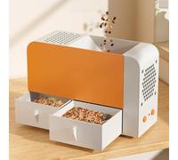 MYFTNP Electric Bird Seed Cleaner, Shell Blower Adjustable Speed Fan, With Digital Display, 2 Drawers & 10cm Storage Drawer, Washable, For Millet Miscellaneous Grains Melon Seeds Plug-in model