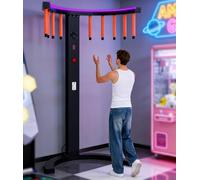 MYFTNP Hand Eye Coordination Catching Stick Game Machine, Portable Reflex Challenge Game With 11 Sticks, 3 Play Modes, 10 Speed Levels, Led Lights & Mp3 Player For Party, Event Black