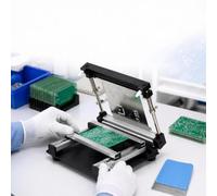 MYFTNP Steel Mesh Solder Paste Printing Table, Manual Pcb Stencil Printer, Adjustable Thickness, Aluminum Alloy Body Smt Solder Paste Printing Station, For Mass Production And Diy Projects 15 * 15