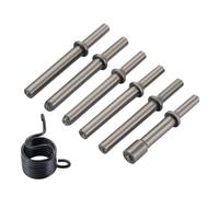 MYFULLY 7 Pcs Air Hammer Rivet Bit Set, 0.401" Shank Pneumatic Air Rivet Hammer Tools Kit with Spring, Heavy Duty High Carbon Steel Rivet Setter & Punch Bits for Solid, Hollow & Half-Hollow Rivets