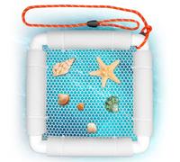 MyFunBBsdar Shark Tooth Sifter,Floating Sand Sifter with Anti-Lost Wrist Strap,Durable PVC Shark Teeth Sifter for Sea Shells,Fossil Hunting,Beach Treasure Hunting Essentials-White