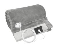 MYFUTUNITY Grounding Blanket 79×55 inch Grounding Mat for Bed Grounding Sheet with Conductive Silver Fiber for Better Sleep, Pain Relief, Helps Anxiety Relief (Gray)