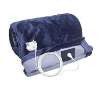MYFUTUNITY Grounding Blanket 79x55 inch, 95% Cotton, 5% Silver, Single Layered, Blue, Helps Better Sleep, Pain Relief, Anxiety Relief