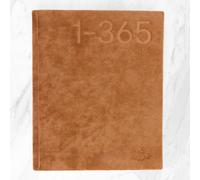 Myga 365 Days Journal - A5 Unlined Notebook & Daily Planner with Thick Paper - Suede Hardcover Undated Diary with 365 Blank Pages for School, Office & Home - Tan