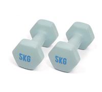 Myga Neoprene Hex Dumbbells - Anti-Roll Cast Iron Hand Weights with Non-Slip Grip for Strength Training, Fitness & Full-Body Workout at Home & Gym - Choice of SINGLE or PAIR, 1kg - 10kg