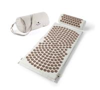 Myga Acupressure Mat & Pillow Set with Carry Bag for Recovery & Relaxation in Light Beige Myga Light Beige