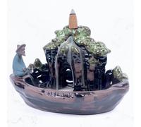 Myga Backflow Incense Burners - Old Man Fishing Pond