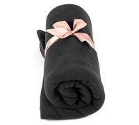 Myga Black Soft Fleece Yoga Blanket For Warm And Cozy Practice