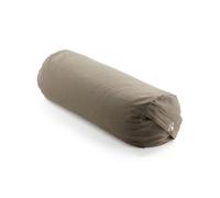 Myga Buckwheat Support Bolster Pillow - Soft & Comfortable Yoga Cushion for Restorative & Pregnancy Yoga - Organic Buckwheat Filling and Removable Cotton Cover with Carry Handle - 63 x 25cm (Wood)