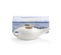 Myga Ceramic Neti Pot - Nasal Rinse & Sinus Relief Pot for Nasal Irrigation & Congestion - Jal Neti Sinus Flush for Allergies, Cold & Hay Fever - Natural Nasal Cleanser & Decongestant