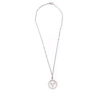 Myga Chakra Necklace - Silver 7 Chakras Pendant Necklace for Women and Men - Throat Chakra