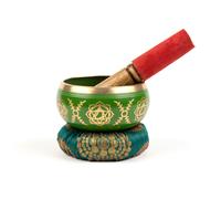 Myga Tibetan Singing Bowl with Cushion and Dual-Ended Striker - Creates Beautiful Sounds for Meditation, Relaxation, Wellbeing and Healing - Ideal for Chakra, Yoga, Zen and Peace - Heart