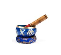 Myga Tibetan Singing Bowl with Cushion and Dual-Ended Striker - Creates Beautiful Sounds for Meditation, Relaxation, Wellbeing and Healing - Ideal for Chakra, Yoga, Zen and Peace - Throat