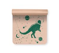 Myga Silk Print Kids Yoga Mat - Non-Slip for Kids' Exercise, Fitness, Yoga & Mindfulness - Lightweight, Non-Toxic & Easy Clean Play Mat for Girls & Boys - Space Dinosaur