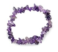 Myga Chip Bracelet - 7 Chakra Gemstone Jewellery with Natural Healing Crystals for Women and Men for Yoga and Meditation with Gift Box - Amethyst