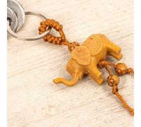 Myga Crystal and Zinc Keychain - Elephant