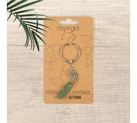 Myga Crystal and Zinc Keychain - Eternal Knot & Aventurine