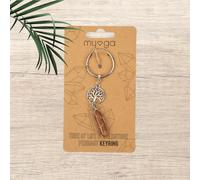 Myga Crystal and Zinc Keychain - Tree of Life & Goldstone