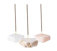 Myga Crystal Incense Holder - Natural Gemstone Incense Burner Stick Holder Ash Catcher for Home, Spa, Yoga, Aromatherapy & Meditation - Quartz